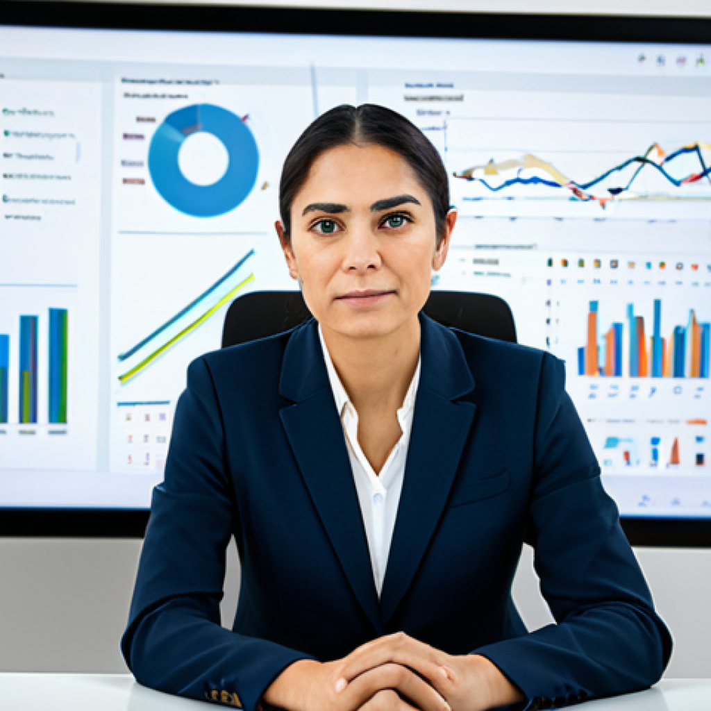 A focused professional social impact analyst, of Spanish descent, wearing a modest business suit, seated at a sleek desk in a modern, brightly lit office. On a large monitor, abstract data visualizations representing complex social dynamics and human connections glow subtly. The scene emphasizes the intelligent quantification of intangible social benefits, with a clean and contemporary aesthetic. Perfect anatomy, correct proportions, natural pose, well-formed hands, proper finger count, natural body proportions, professional photography, high quality, realistic, safe for work, appropriate content, fully clothed, professional.