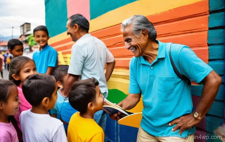 소셜 임팩트 분석의 데이터 시각화 기법 - **Vibrant Community Impact Through Data Storytelling**
**Prompt:** A lively and colorful outdoor...